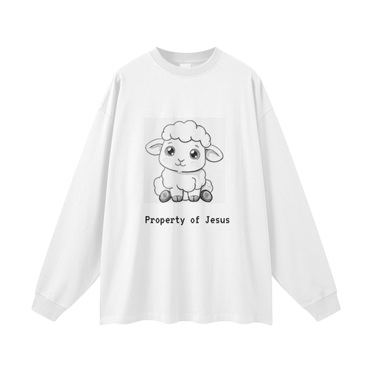 “Property of Jesus” Unisex 100% Cotton Long Sleeve Tee