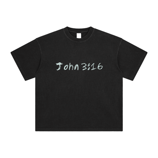 “John 3:16” Washed T-Shirt