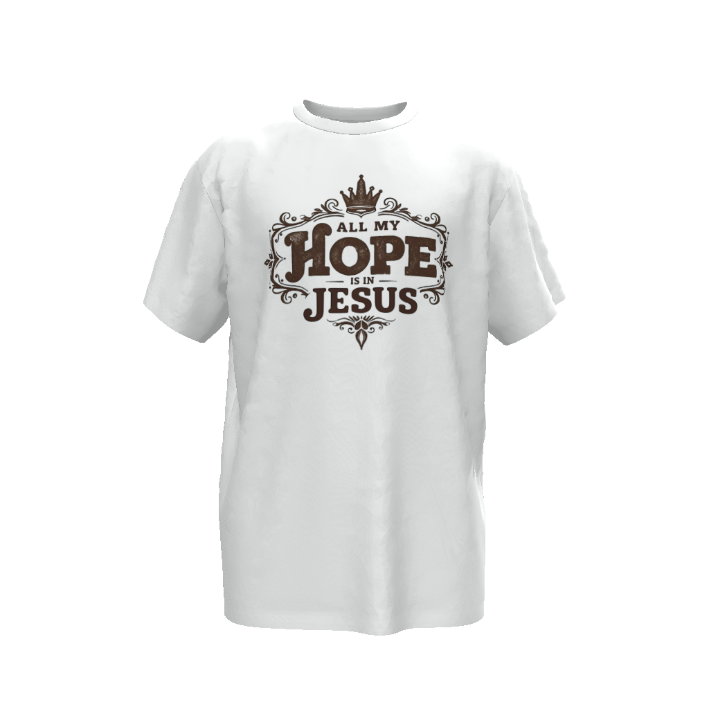 “All My Hope Is In Jesus” Unisex Oversized T-Shirt