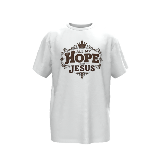 “All My Hope Is In Jesus” Unisex Oversized T-Shirt